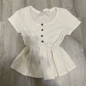 White Peplum Shirt